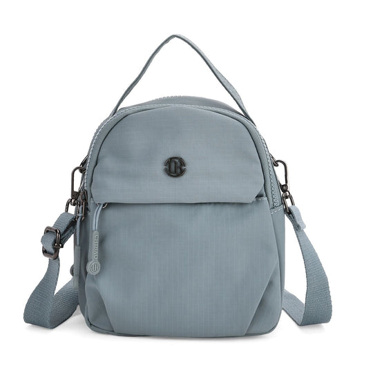 Praktische Nylon-Crossbody-Bag mit mehreren Fächern, ca. 17x21x8 cm, Rot
