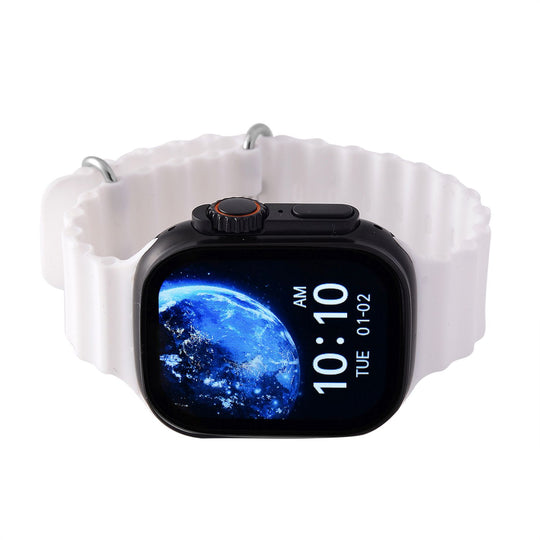 I20 Ultra 2 Max Suit - 10-in-1 Smartwatch-Komplettset mit Smartwatch, Gold-Drehkrone, Kopfhörern, Displayschutz, Ladekabel und 7 Wechselarmbändern, goldfarben
