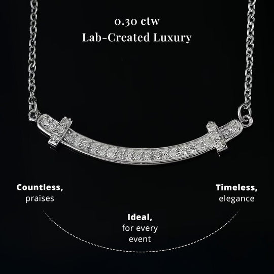 LUXURIANT DIAMOND - Lab Grown Diamant SI Halskette ca. 45 cm 925 Silber rhodiniert ca. 0.33 ct