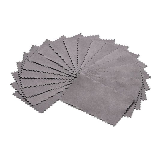 20 Stück Anti-Anlauf-Silberpoliertücher, beidseitig verwendbar, Größe: 6,8x10,8 cm, Weiß