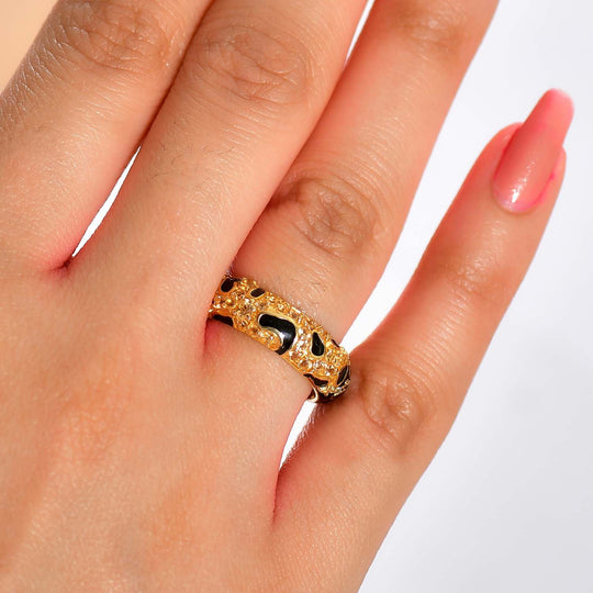 GP Trionfo Leopard Kollektion - AA Citrin Ring 925 Silber 750 Gelbgold Vermeil (Größe 18.00) ca. 0.88 ct