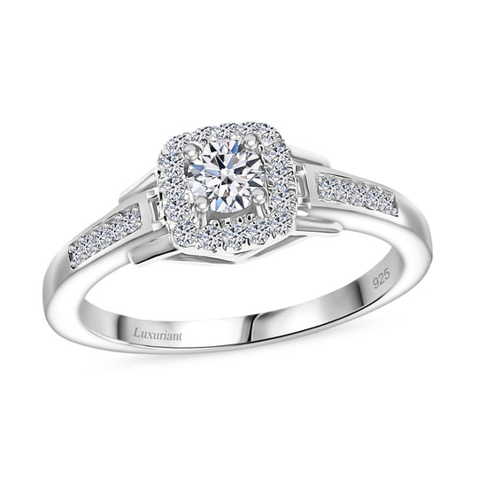 LUXURIANT DIAMOND - Lab Grown Diamant SI-GH Ring 925 Silber rhodiniert (Größe 19.00) ca. 0.33 ct