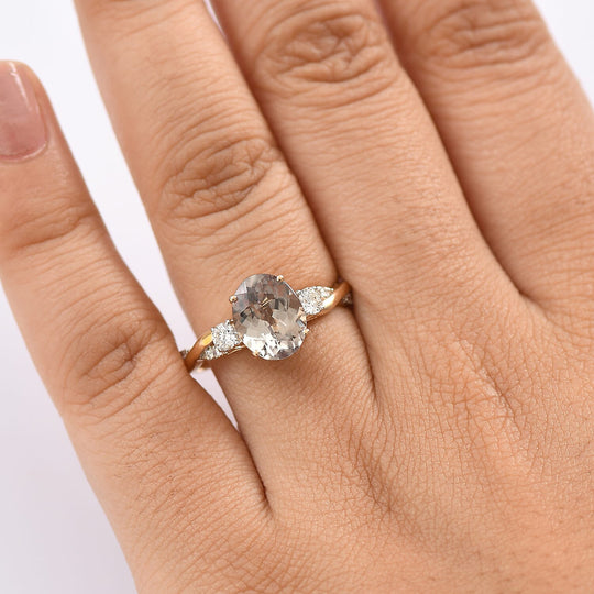 LUXORO AAA Turkizit, Weißer Diamant AGI zertifiziert Ring 585 Gold (Größe 19.00) ca. 4.17 ct