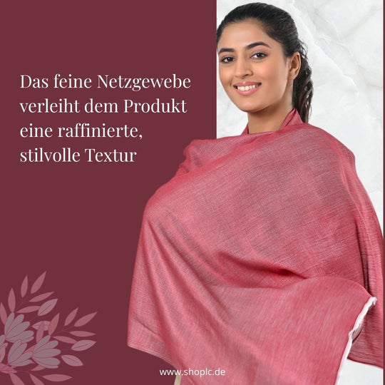 Eleganter Wende-Schal aus Netzgewebe, Viskose, ca. 70x200 cm, Beige