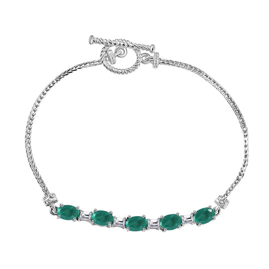 Ceylon Farbe Quarz, Weißer Zirkon Armband ca. 18 cm Nickelfreies Messing ca. 3.31 ct