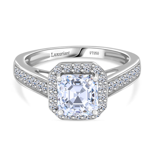 LUXURIANT DIAMOND - Lab Grown Diamant VS-EF IGI zertifiziert Ring 950 Platin (Größe 20.00) ca. 2.00 ct