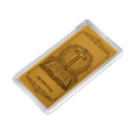 999er Gold, Schmuckplättchen mit Bibel-Motiv