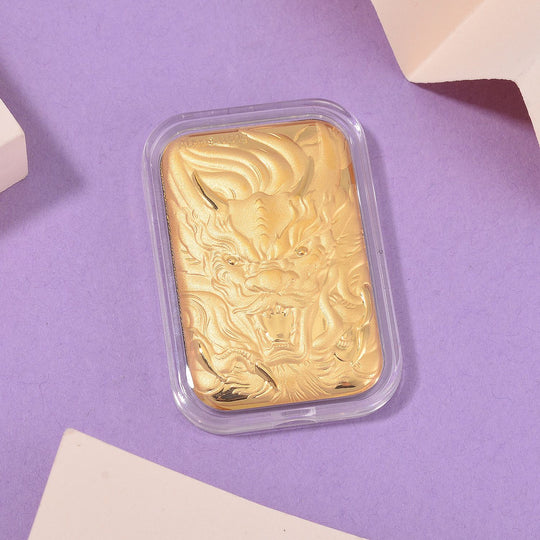 EXKLUSIVES GESCHENK - 999er Goldfolie mit Drachen-Motiv 10mg