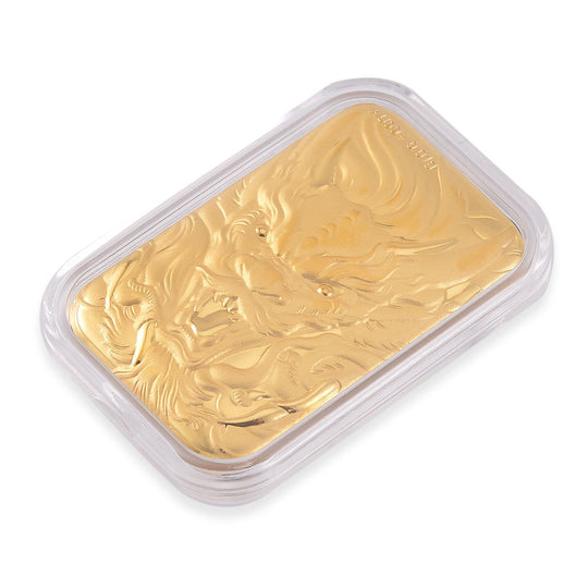EXKLUSIVES GESCHENK - 999er Goldfolie mit Drachen-Motiv 10mg