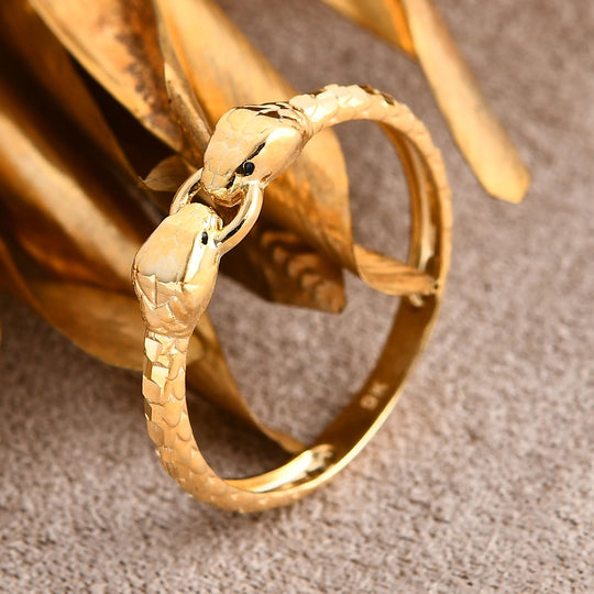 375 Gold Schlangen Ring, (Größe 19.00) ca. 1,55g
