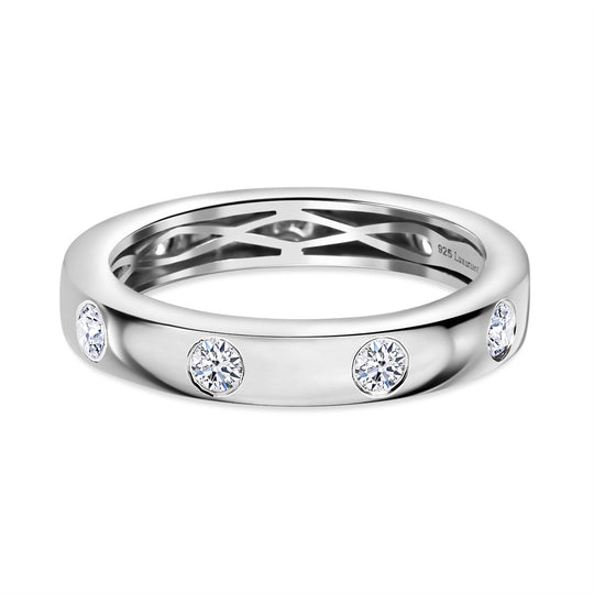 LUXURIANT DIAMOND - Lab Grown Diamant VS-EF Ring 925 Silber 750 Gelbgold Vermeil (Größe 18.00) ca. 0.50 ct