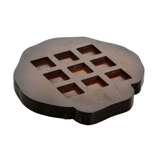 Tic Tac Toe Spiel mit Rosenquarz-Steinen und Holzbrett, ca. 9-teiliges Set