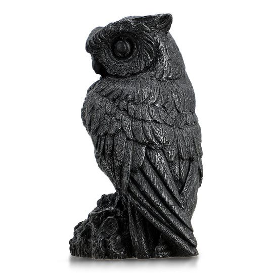Handgeschnitzte Hasenfigur aus Roh-Schungit, ca. 10 x 8 cm