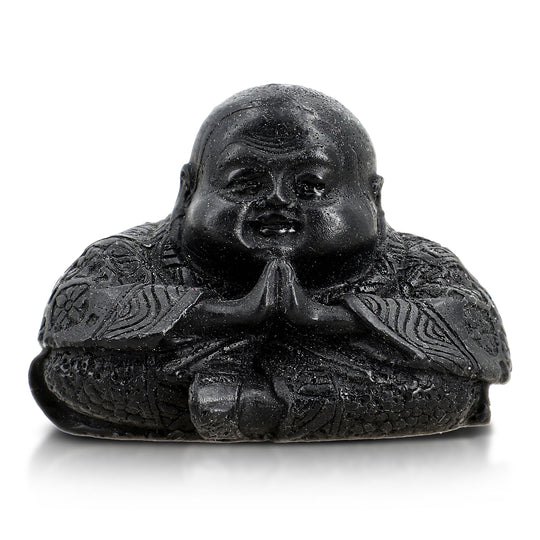 Handgeschnitzte Hasenfigur aus Roh-Schungit, ca. 10 x 8 cm