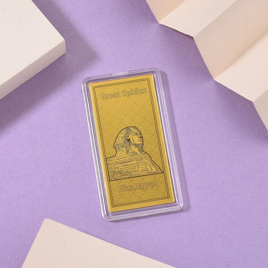 Ein Hauch von Luxus- 999er Goldplatte Große Sphinx