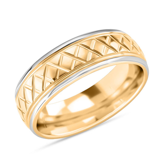 Reines Wolframcarbid Bicolor Ring (Größe 16.25) ca. 6,70g