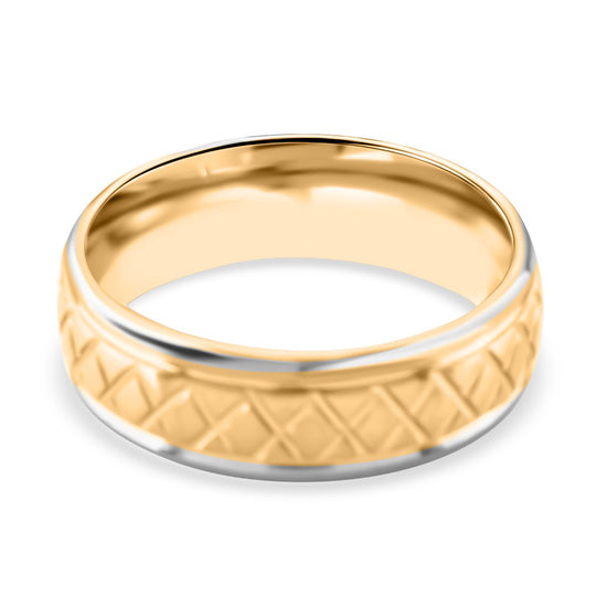 Reines Wolframcarbid Bicolor Ring (Größe 16.25) ca. 6,70g