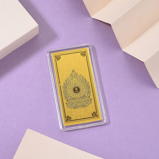 Ein Hauch von Luxus- 999er Goldplatte Muster der sieben Chakren, 100mg