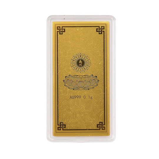 Ein Hauch von Luxus- 999er Goldplatte Muster der sieben Chakren, 100mg