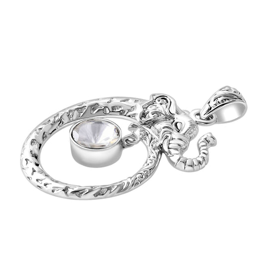 Royal Bali - Moissanit Drachen Anhänger 925 Silber ca. 0.83 ct
