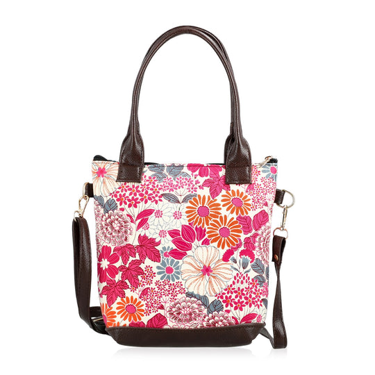 Crossbody Baumwolle, Blockprint, 25.4 x 23 cm, Blau