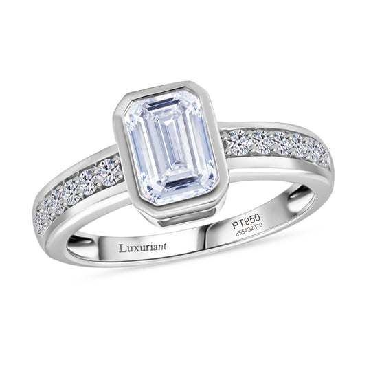 LUXURIANT DIAMOND - Lab Grown Diamant VS-EF IGI zertifiziert Ring 950 Platin (Größe 18.00) ca. 2.00 ct