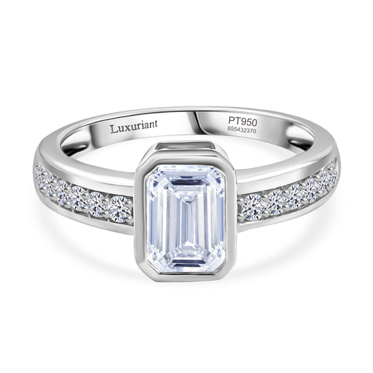 LUXURIANT DIAMOND - Lab Grown Diamant VS-EF IGI zertifiziert Ring 950 Platin (Größe 18.00) ca. 2.00 ct