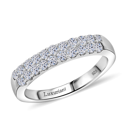 LUXURIANT DIAMOND - Lab Grown Diamant SI Ring 925 Silber rhodiniert (Größe 21.00) ca. 0.50 ct