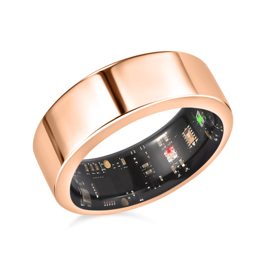 Soul Smart - V1 Smart Ring, Edelstahl, G-Sensor, Herzfrequenzsensor, rosévergoldet, (Größe 21.00)