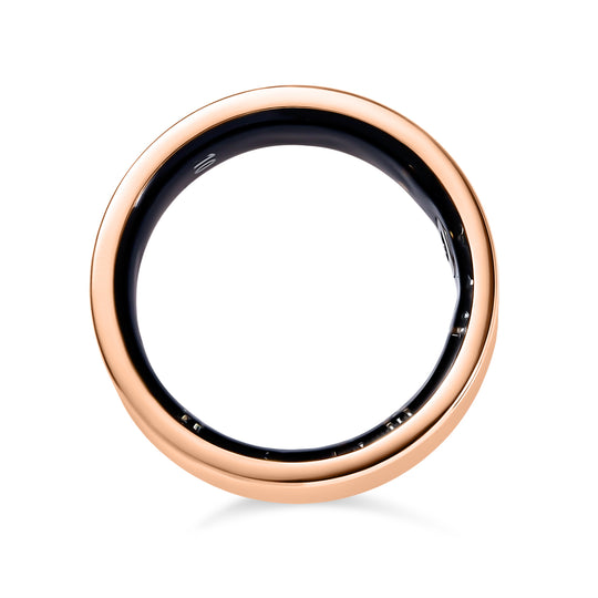 Soul Smart - V1 Smart Ring, Edelstahl, G-Sensor, Herzfrequenzsensor, rosévergoldet, (Größe 21.00)