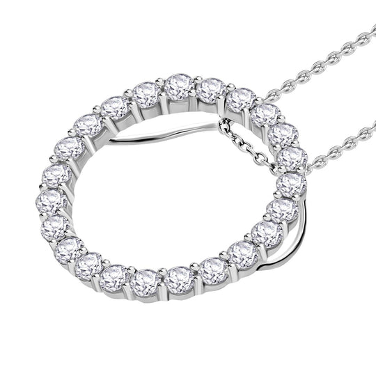 LUXURIANT DIAMOND - Lab Grown Diamant SI-GH SGL zertifiziert Anhänger 925 Silber Gelbgold Vermeil ca. 1.00 ct