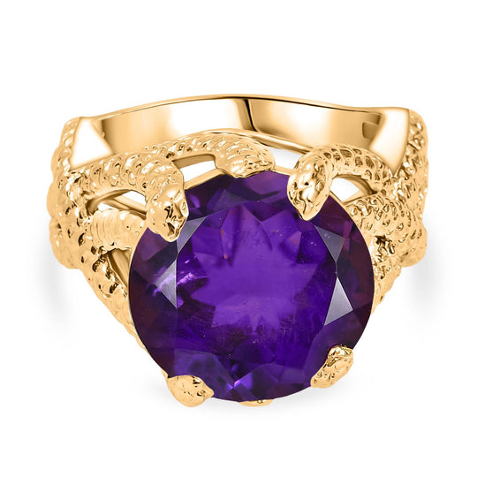Afrikanischer Amethyst Ring Messing (Größe 20.00) ca. 9,76 ct