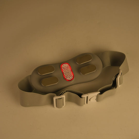 EMS Bauch und Taillen Massagegurt mit Wärme, 4 Modi, 15 Intensitäten, 3 Heizstufen, 10 Min Timer, 1200 mAh Akku, USB, 23 x 10 x 5 cm, Weiß