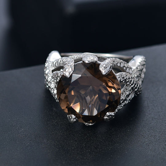 Rauchquarz Ring Messing (Größe 20.00) ca. 9,37 ct