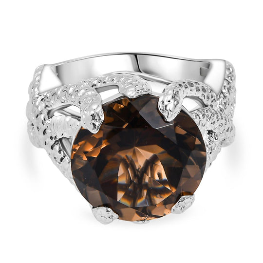 Rauchquarz Ring Messing (Größe 20.00) ca. 9,37 ct