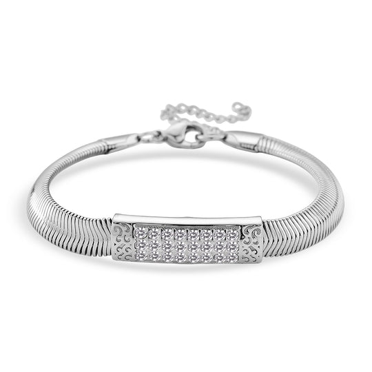 DESIGNER-INSPIRIERT Grünes Kristall-Armband, ca. 19 cm mit 5cm extender, Reiner Edelstahl, Goldfarben