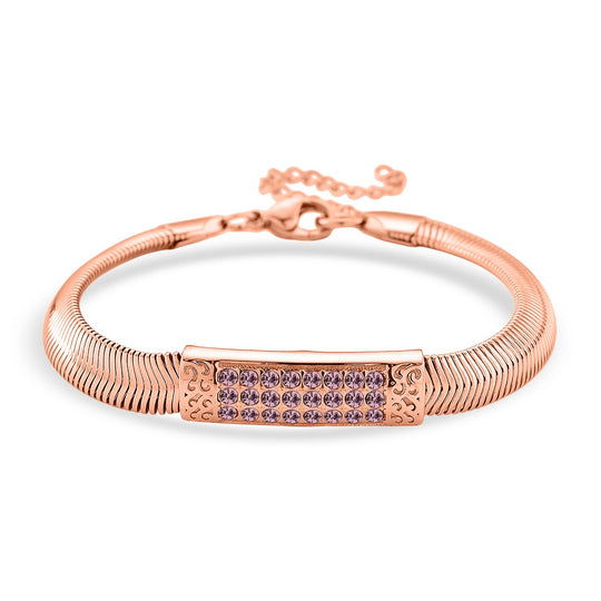 DESIGNER-INSPIRIERT Grünes Kristall-Armband, ca. 19 cm mit 5cm extender, Reiner Edelstahl, Goldfarben