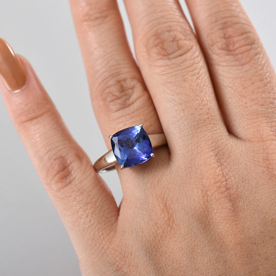 Rhapsody AAAA Tansanit Ring 950 Platin (Größe 18.00) ca. 6,22 ct