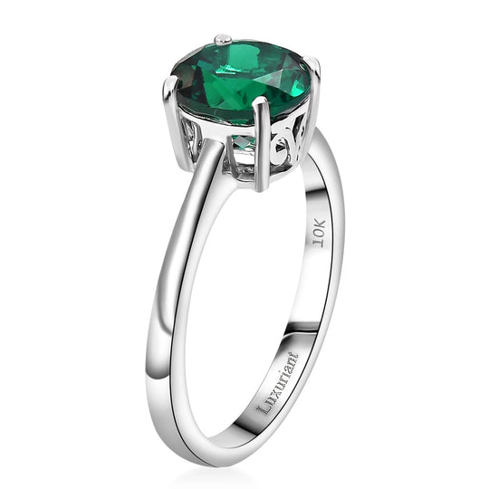 AAA Lab Grown Smaragd AGI zertifiziert Ring 417 Gold (Größe 16.50) ca. 2.10 ct
