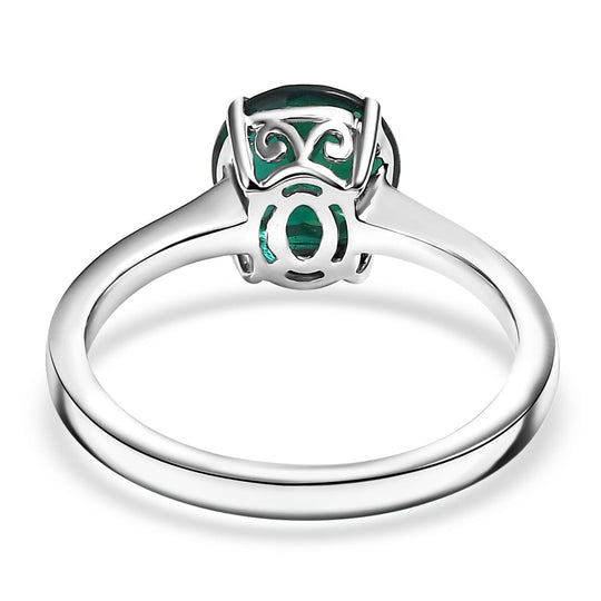 AAA Lab Grown Smaragd AGI zertifiziert Ring 417 Gold (Größe 16.50) ca. 2.10 ct