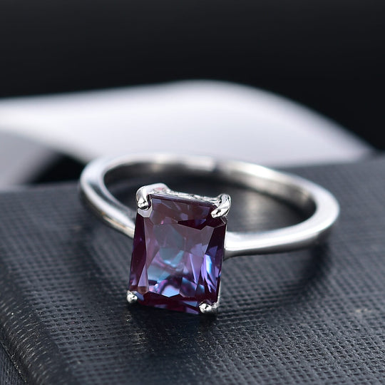 AAA Lab Grown Alexandrite AGI zertifiziert Ring 417 Gold (Größe 19.00) ca. 2.50 ct