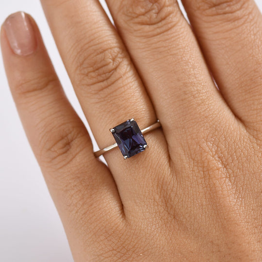 AAA Lab Grown Alexandrite AGI zertifiziert Ring 417 Gold (Größe 19.00) ca. 2.50 ct