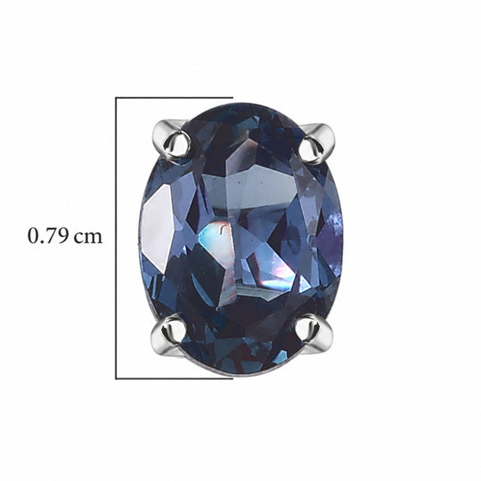 Luxuriant - AAA Lab Grown Alexandrit Ohrringe, AGI zertifiziert und geprüft, 417 Weiß Gold ca. 2.56 ct