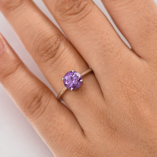 AAA Lab Grown Farbwechsel-Saphir AGI zertifiziert Ring 417 Gold (Größe 19.00) ca. 2.10 ct