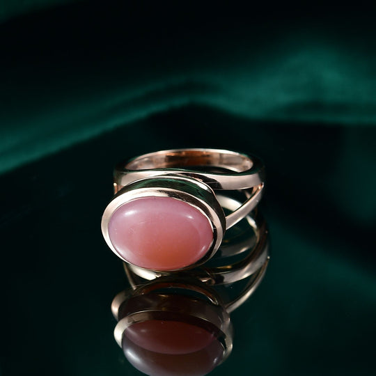 AA Vinicunca-Peruanischer Opal Ring 925 Silber 750 rosévergoldet (Größe 18.00) ca. 4,96 ct
