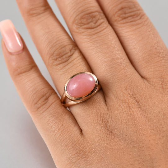 AA Vinicunca-Peruanischer Opal Ring 925 Silber 750 rosévergoldet (Größe 18.00) ca. 4,96 ct