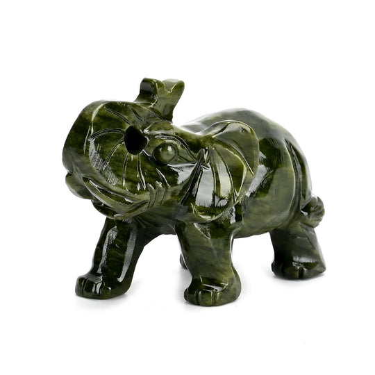Handgefertigte Drachenfigur aus Serpentin, ca. 12 x 5 x 8 cm