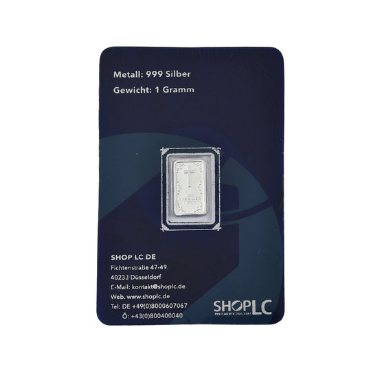 999er Silber-Barren, Bibel-Motiv, 1 Gramm
