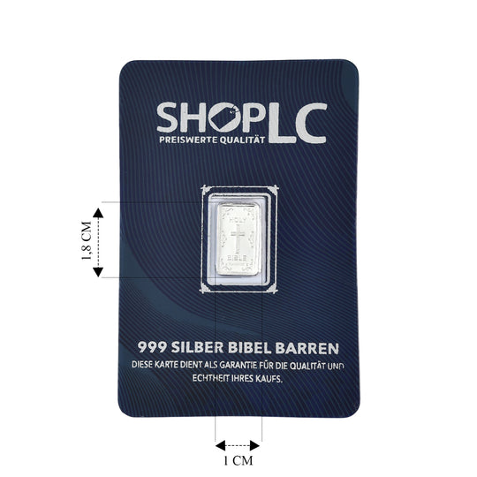 999er Silber-Barren, Bibel-Motiv, 1 Gramm