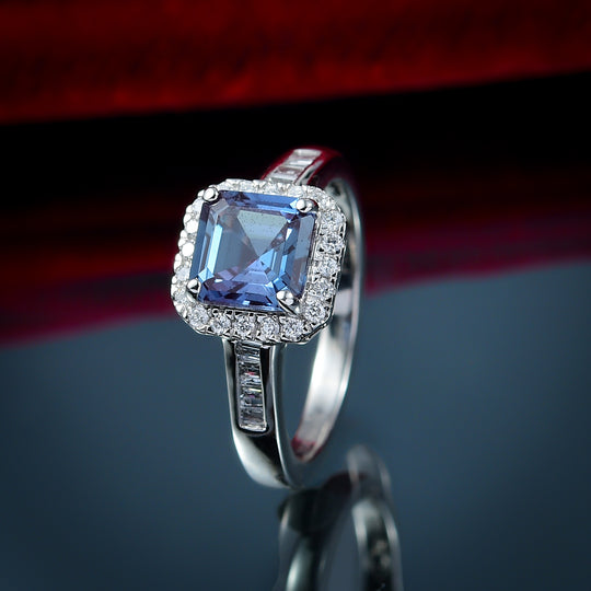 AAA Lab Grown Alexandrit, Lab Grown Diamant Ring 950 Platin (Größe 18.00) ca. 2.30 ct